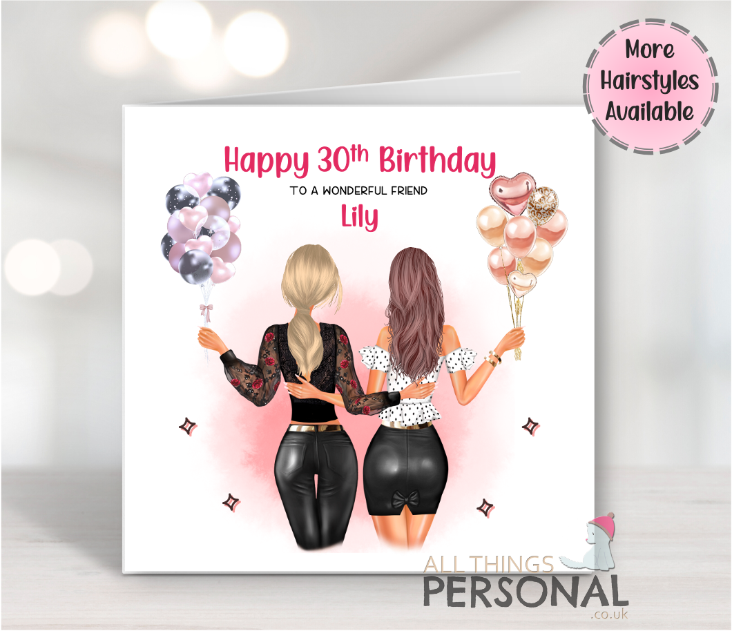 Friends Birthday Card Wonderful Friend Birthday Card - Image 1