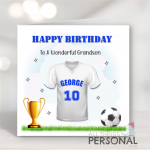 White Football Shirt Birthday Card