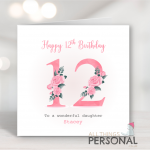 12th Birthday Card