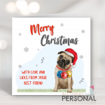 Bulldog Christmas Card