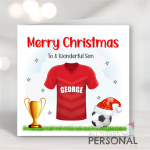 Red Football Shirt Christmas Card