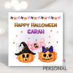 Watercolour Pumpkins Halloween Card