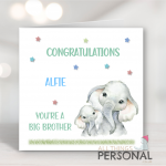 Elephants You're A Big Brother Card
