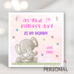Pink First Mother's Day Card