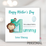 Monkey Mother's Day Card