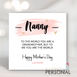 Nanny My World Mother's Day Card