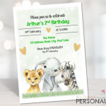 Safari Birthday Invites