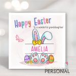 Pink Monogram Easter Card
