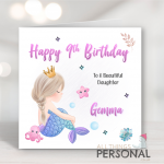 Mermaid Girls Birthday Card (Copy)