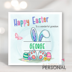 Cute Monogram Easter Card
