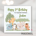 Safari Animals Birthday Card