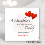 Daughters First Love Fathers Day Card