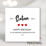 Sixteen Birthday Card