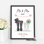 Wedding Wellies Print