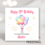 Balloons Girl Birthday Card
