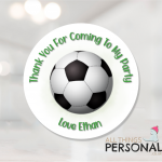 Green Football Party Stickers