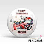 Red Gaming Christmas Badge