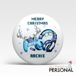 Blue Gaming Christmas Badge