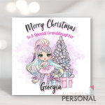 Glitter Dolls Christmas Card