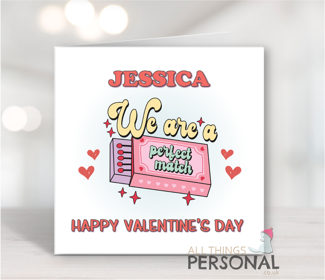 Perfect Match Valentines day card Perfect Match Valentine's Day Card - Image 1