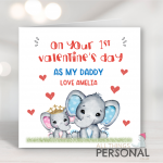 Pink First Valentines's Day As My Daddy