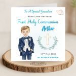 Boys First Holy Communion Card
