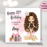 Glam Girl Birthday Card