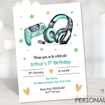 Gaming Birthday Invites