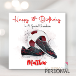 Red Football Birthday Card
