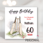 Personalised Cricket Birthday Card