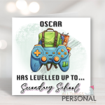 Gaming First Day At Secondary School Card