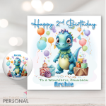 Personalised Dinosaur Birthday Card