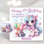 Cute Unicorn Birthday Card Main