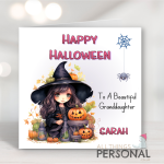 Cute Witch Halloween Card