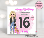 Pink 16th Birthday Card
