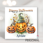 Pumpkin Mayhem Halloween Card