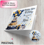 Blue Celebrations Birthday Card - Image 3