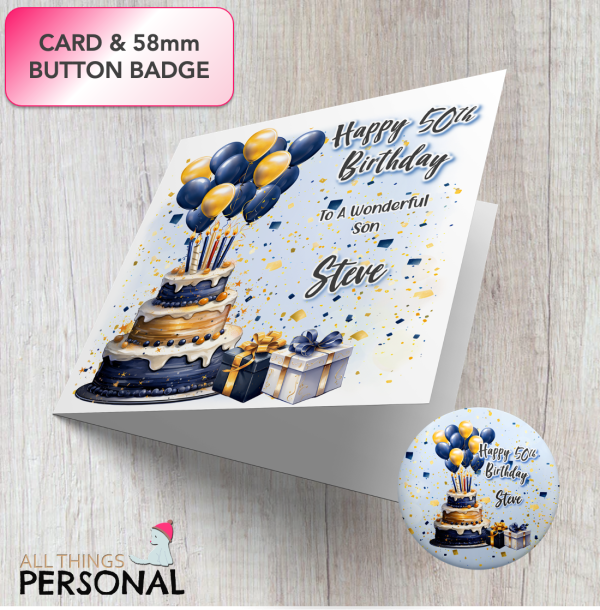 Blue Celebrations Birthday Card - Image 3