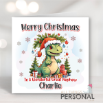 Dinosaur Christmas Card