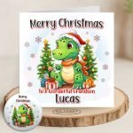 Christmas Dino card