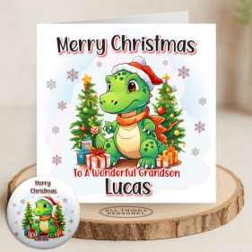 Christmas Dino card