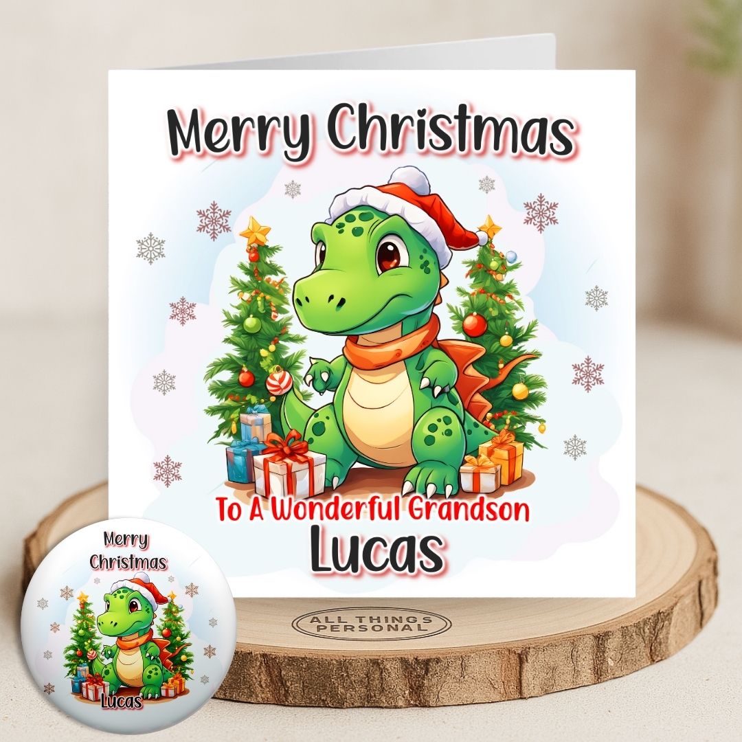 Christmas Dino card Christmas Dino card
