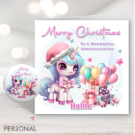 Unicorn Christmas Card