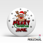 Reindeer Christmas Badge