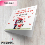 First Valentines's Day As My Daddy Card - Cute Penguin - Image 4