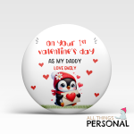 First Valentines's Day As My Daddy Card - Cute Penguin - Image 2