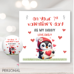 First Valentines's Day As My Daddy Card