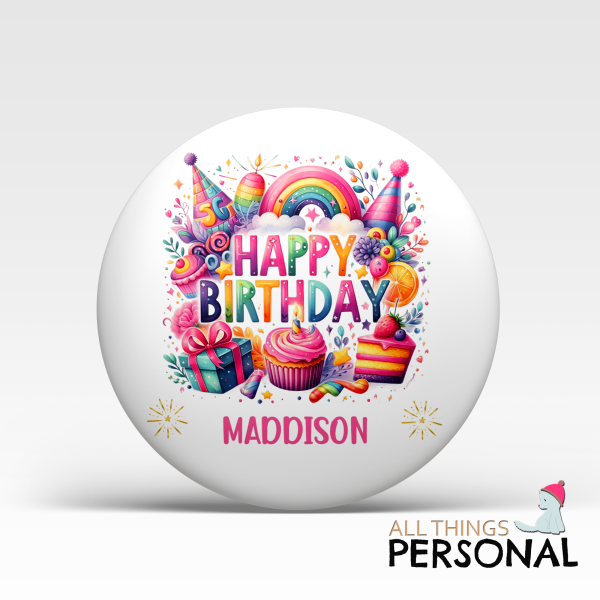 Personalised Girls Birthday Card - Pink Party Time - Image 3