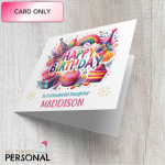 Personalised Girls Birthday Card - Pink Party Time - Image 4