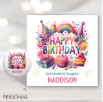 Personalised Girls Birthday Card